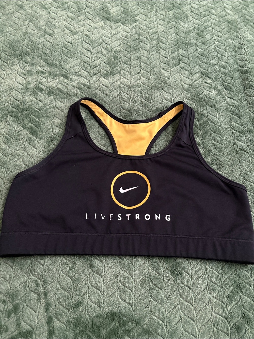 Nike Livestrong Sports Bra Black Yellow